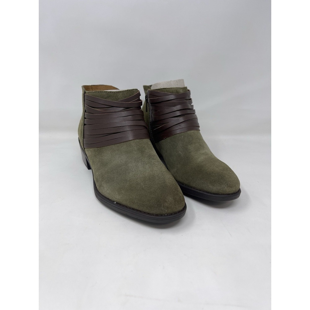 Comfortiva 8W Corliss Green Suede Boho Cottagecore Fairycore NWB *See Photos